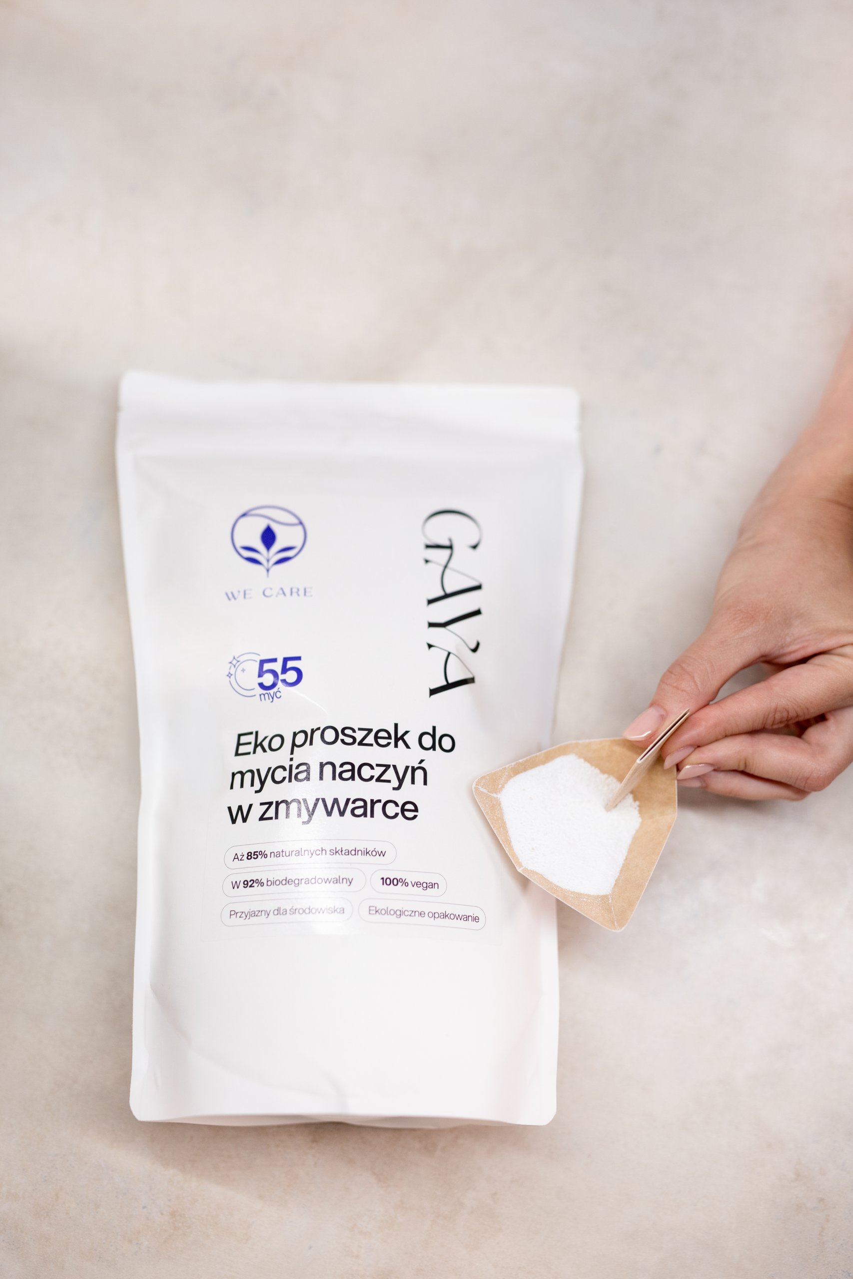Proszek do zmywarki GAYA z enzymami w opakowaniu 1 kg